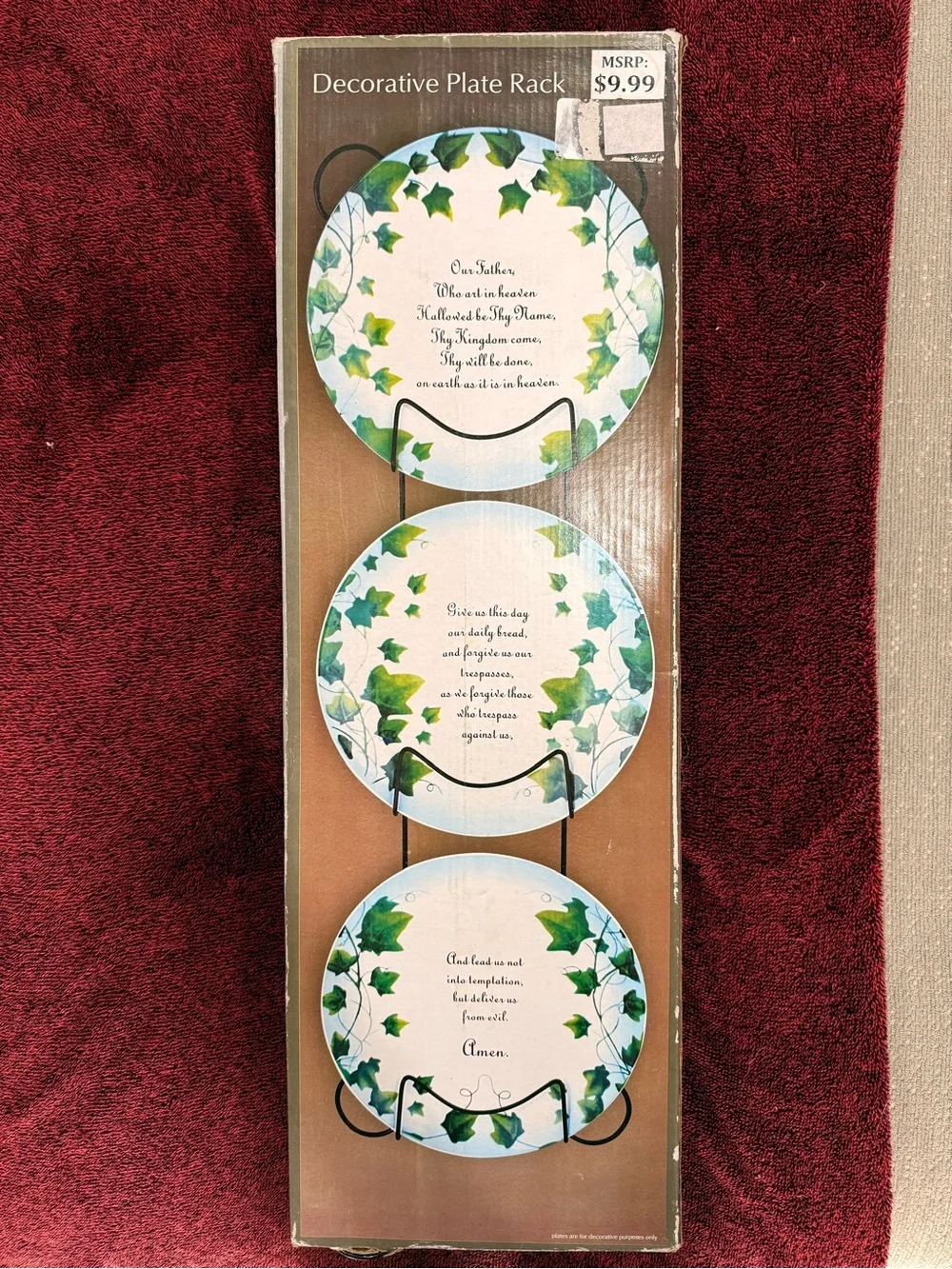 Hanging wall plate rack